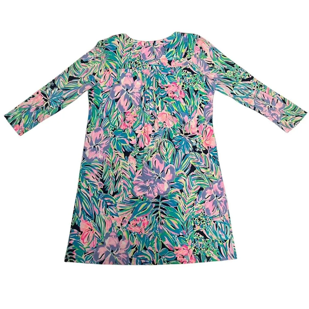 Lilly Pulitzer Women's Bay Dress Tiki Pink Shake It Up Mini Shirt Dress Size XL - Image 3