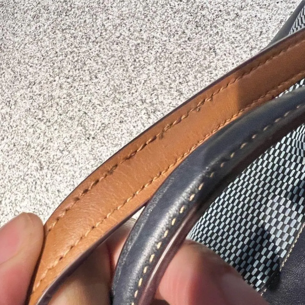 Coach Legacy Lexi Midnight Blue Leather & Jacquard Shoulder Bag - Image 6