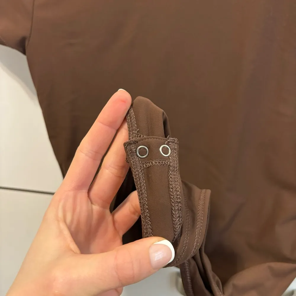 Abercrombie Buttery Soft Brown Short Sleeve Bodysuit - Image 6