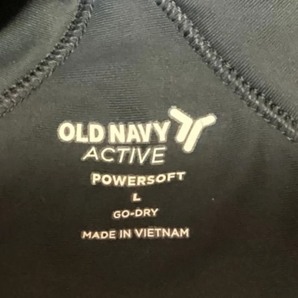 Old Navy Active Powersoft Black V-neck Racerback Bodysuit Jumpsuit Romper Size L - Image 4