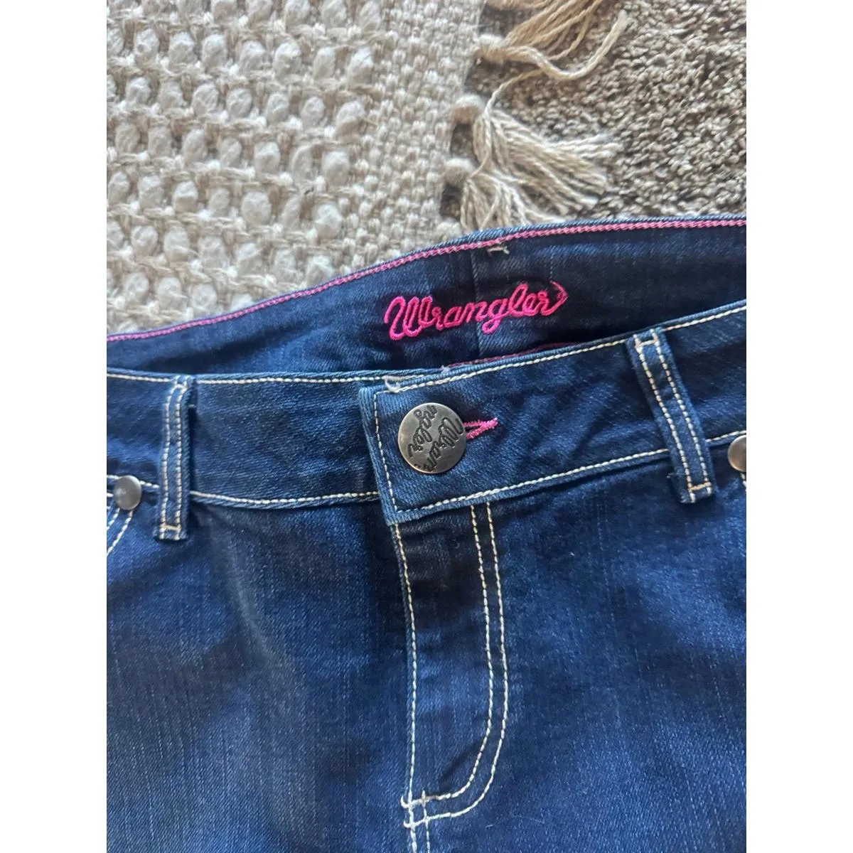 Womens Wrangler Jeans Pink Label Cowgirl bootcut jeans 13/14 - Image 5