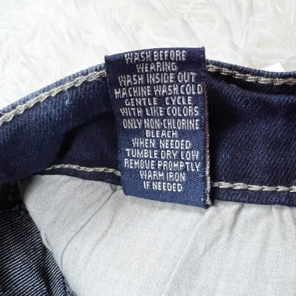 Vanilla Star Dark Wash High Waisted Jean Shorts Size 9 - Image 8