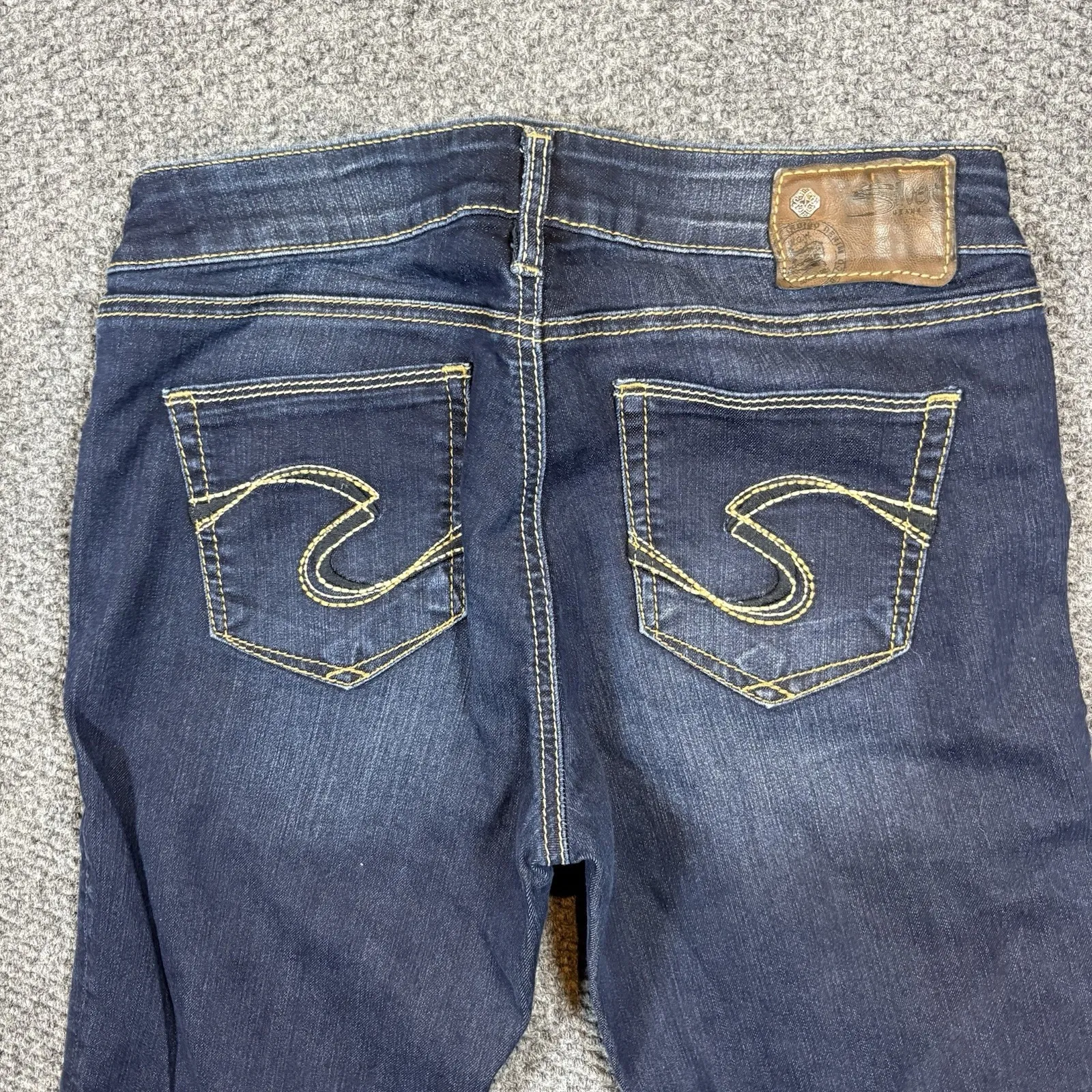 Silver Jegging Jeans Womens 29 Blue Suki Legging Dark Skinny Low Rise Stretch - Image 3