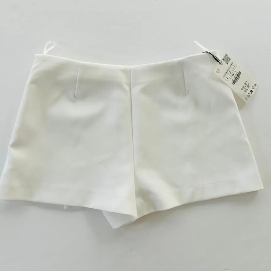 ZARA White Skort NEW Size Large Mini Bow Cute Y2K Shorts - Image 5