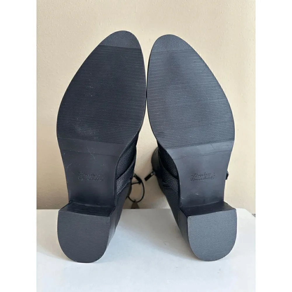 Harley Davidson Women's Jerilyn Double Buckle Motorcycle Boot D84754 Size 9.5 Black - Image 3