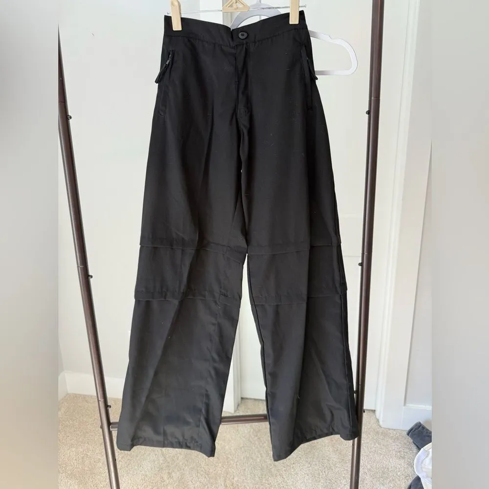 NWT Motel Eilid Wide Leg Trouser In Drill Black - Image 3