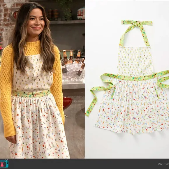 Anthropologie Apron, Appoline Floral Print, Bohemian, Boho Chic French Farmhouse - Image 3