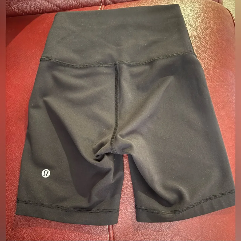 Lululemon Wunder Train High-Rise Shorts Biker 6” Black Everlux Size 2 Like New - Image 7