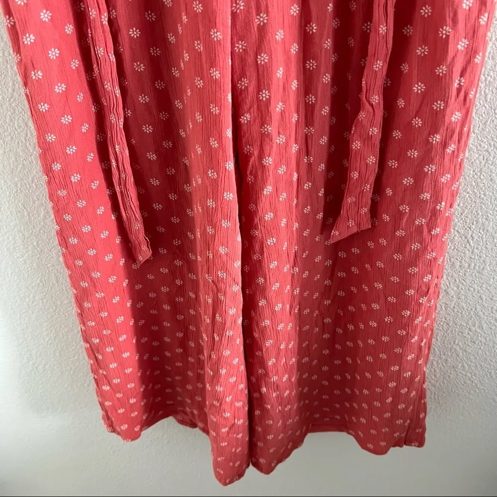 Hollister Ultra High Rise Pink Floral Print Wide Leg Crop Pants Small - Image 13