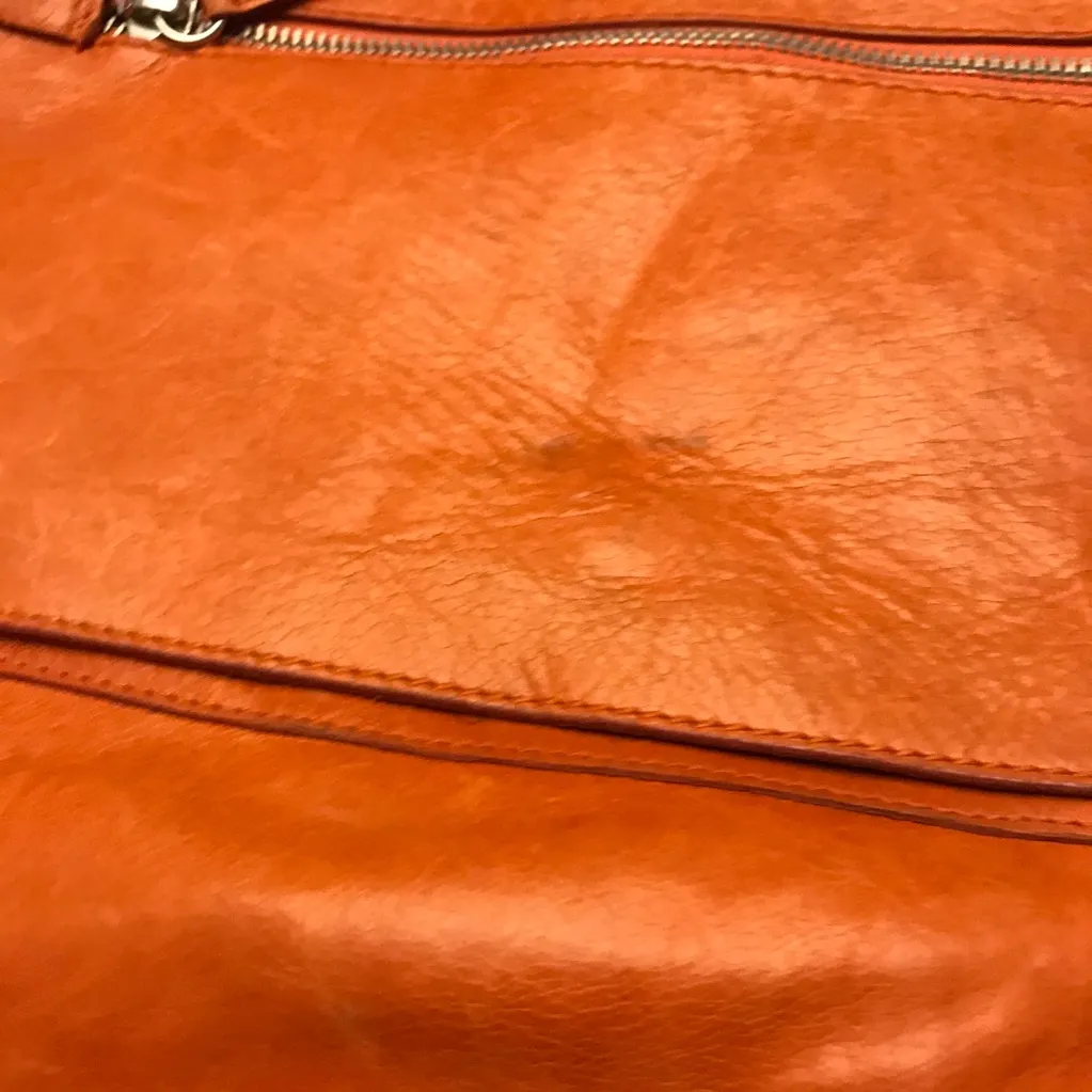 MAURIZIO TAIUTI ORANGE LEATHER CROSSBODY MESSENGER PURSE - Image 14