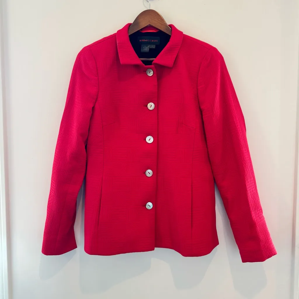 Red Nina McLemore jacket size 4 - Image 2