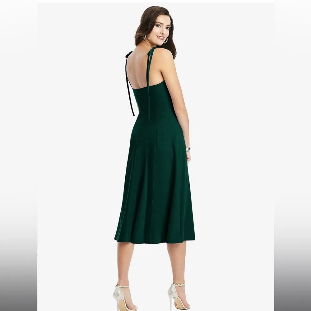 Dessy Group Bustier Crepe Midi Dress Size 16 - Image 5