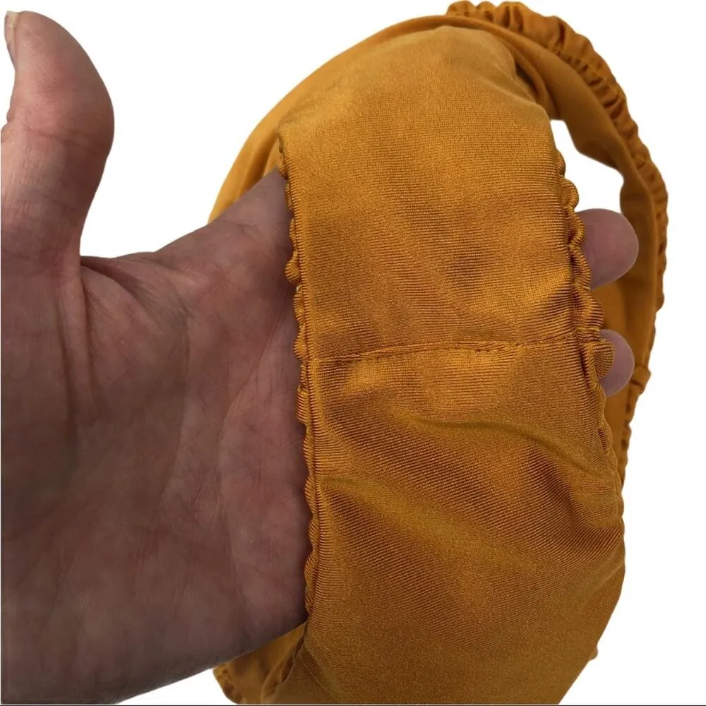 Zaful Smocked Burnt Orange Bikini Top And Bottoms Bathing Suit Set Size Small - Image 10