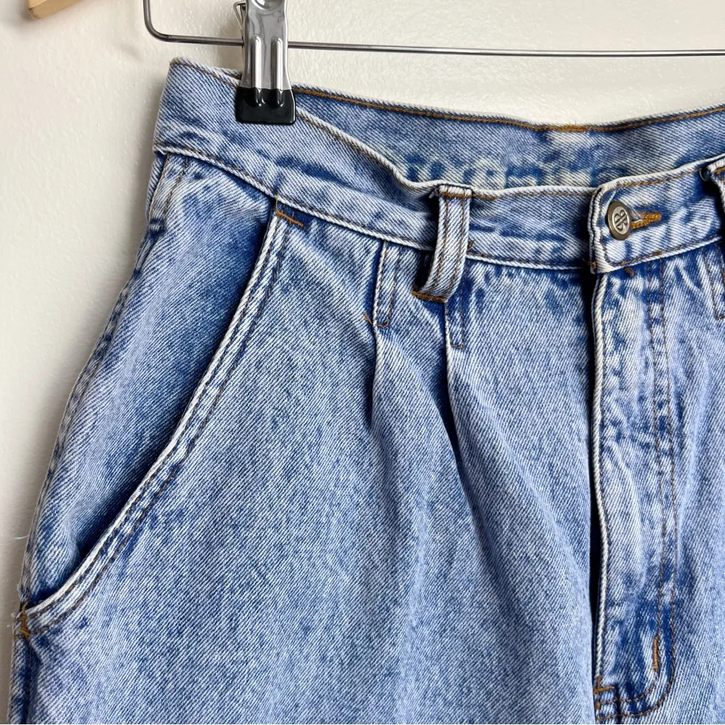 Vintage Bill Blass Front Pleat High Waisted Tapered Mom Jeans size 29 - Image 5