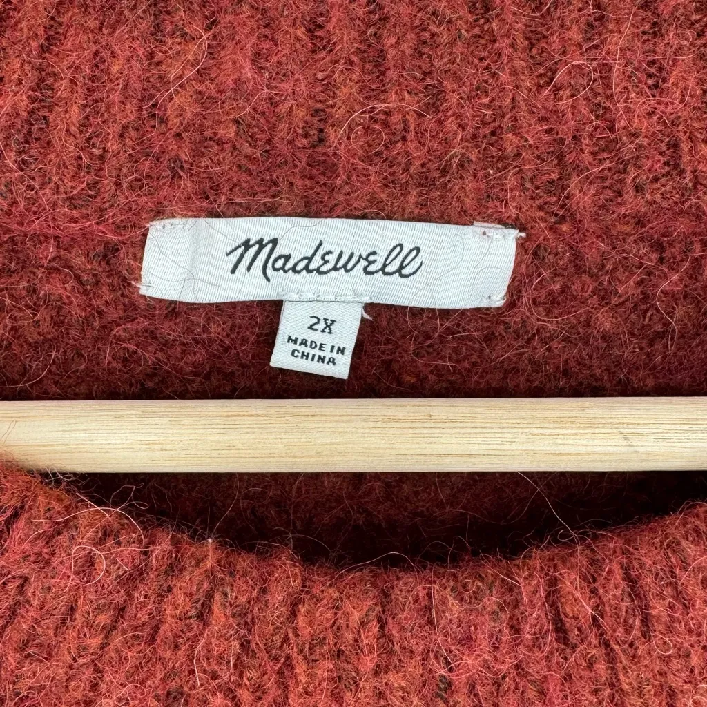 Madewell, Alpaca Wool Red Sweater - 2X - Image 4