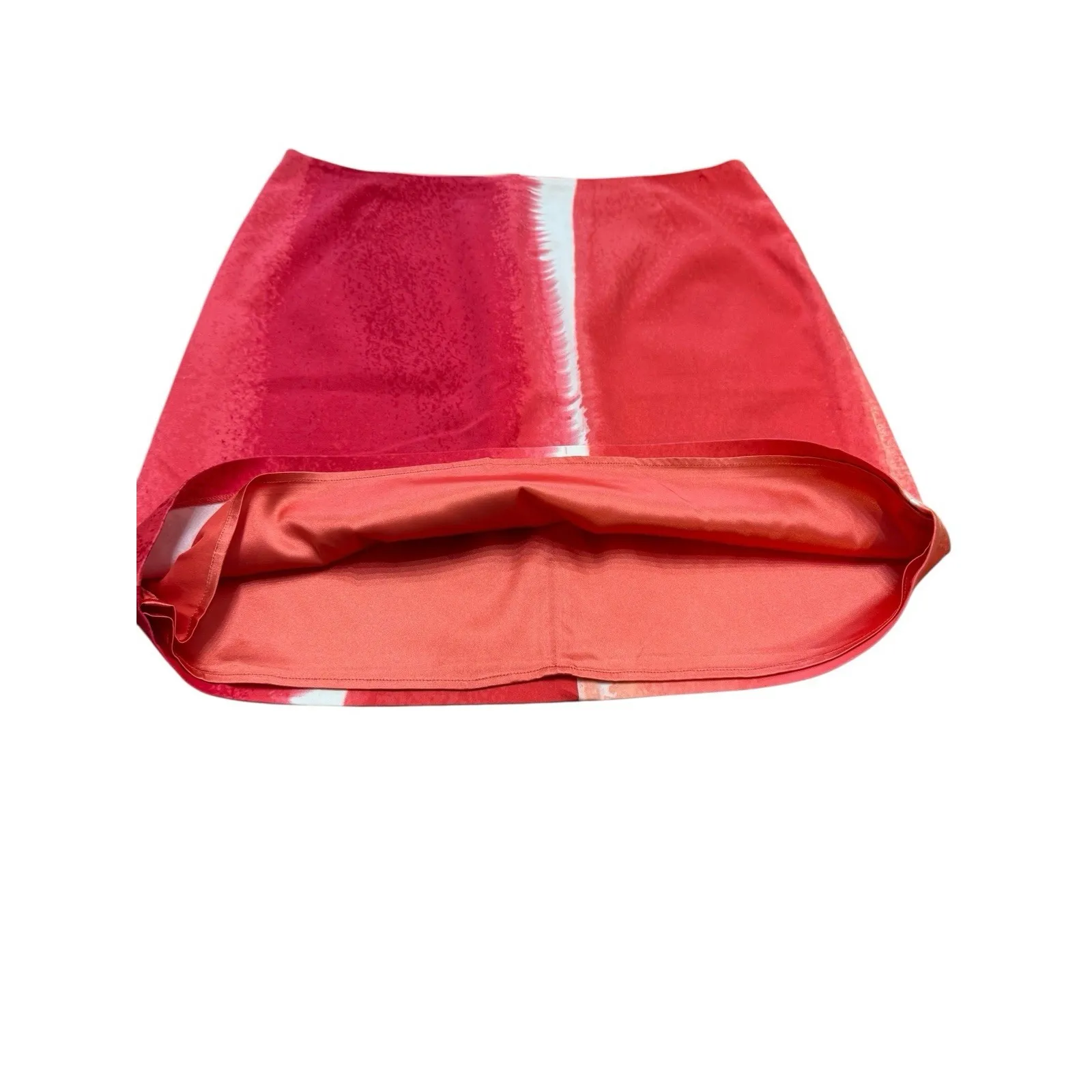 Tahari Behnaz Skirt Teaberry Peach Freeze Orange Fun Unique Playful Bold Size 10 - Image 5