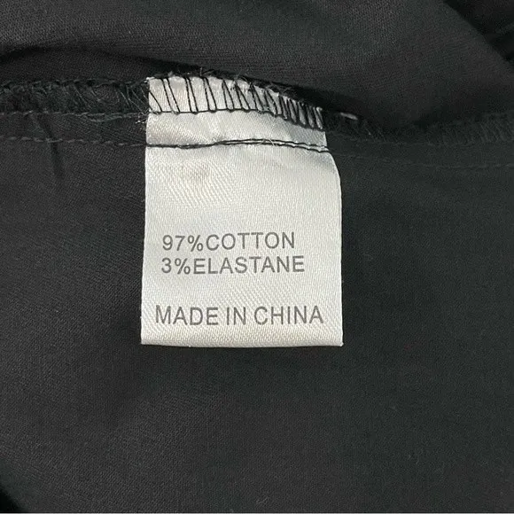 Carmar Black Jogger Cotton Pants SIZE 8 Elastic Waist with‎ Zip and Snap Fly - Image 6