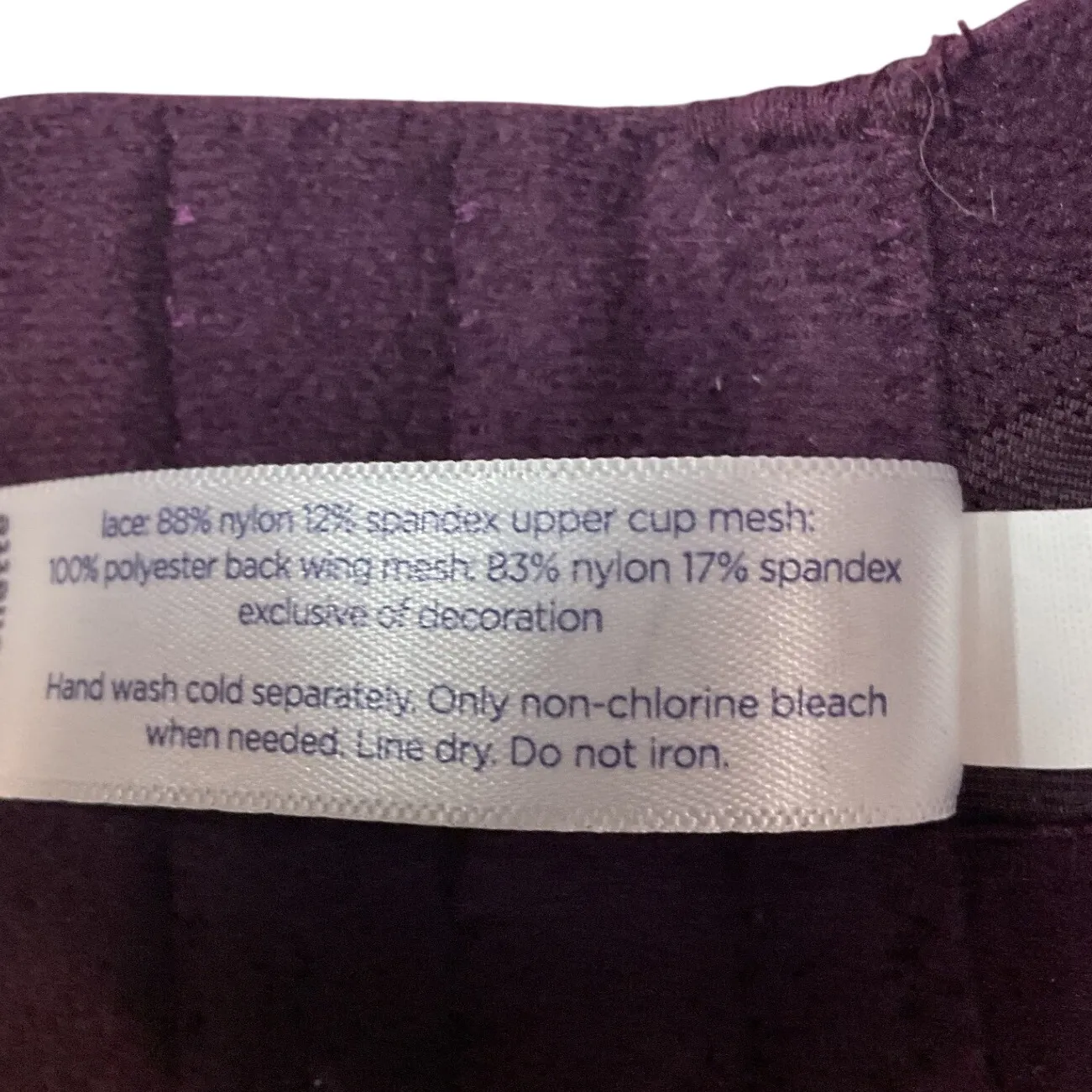 Cacique Laced Lightly Lined French Underwired Balconette Bra Purple Size 40DD - Image 8