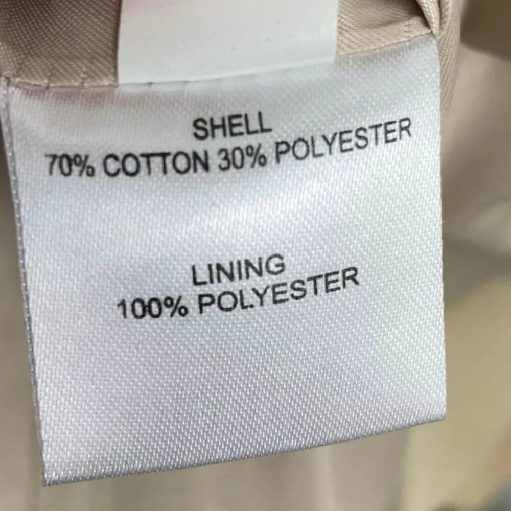 Gryphon Khaki Spike Studded Full Zip Trench Coat Silver Size M - Image 8