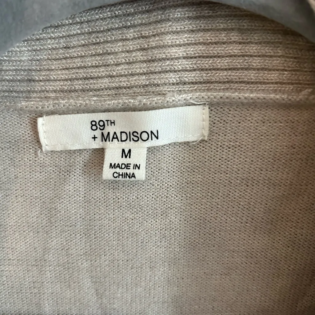 89th & Madison beige cardigan Tan Size M - Image 2