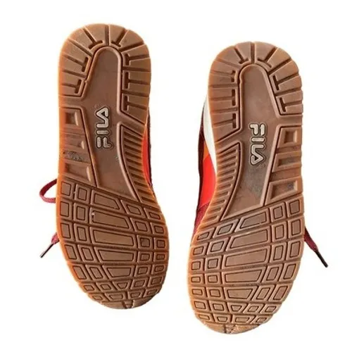 Fila Women's Sample Sneakers Size 7 Rare Burgundy Orange Retro Streetwear Shoes - Image 5