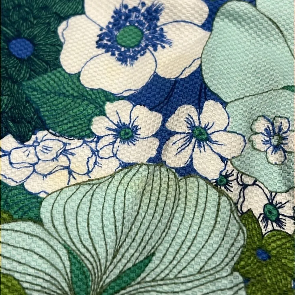 TALBOTS size 10P sheath dress zips up back sleeveless retro mod 70s vibe stain - Image 2