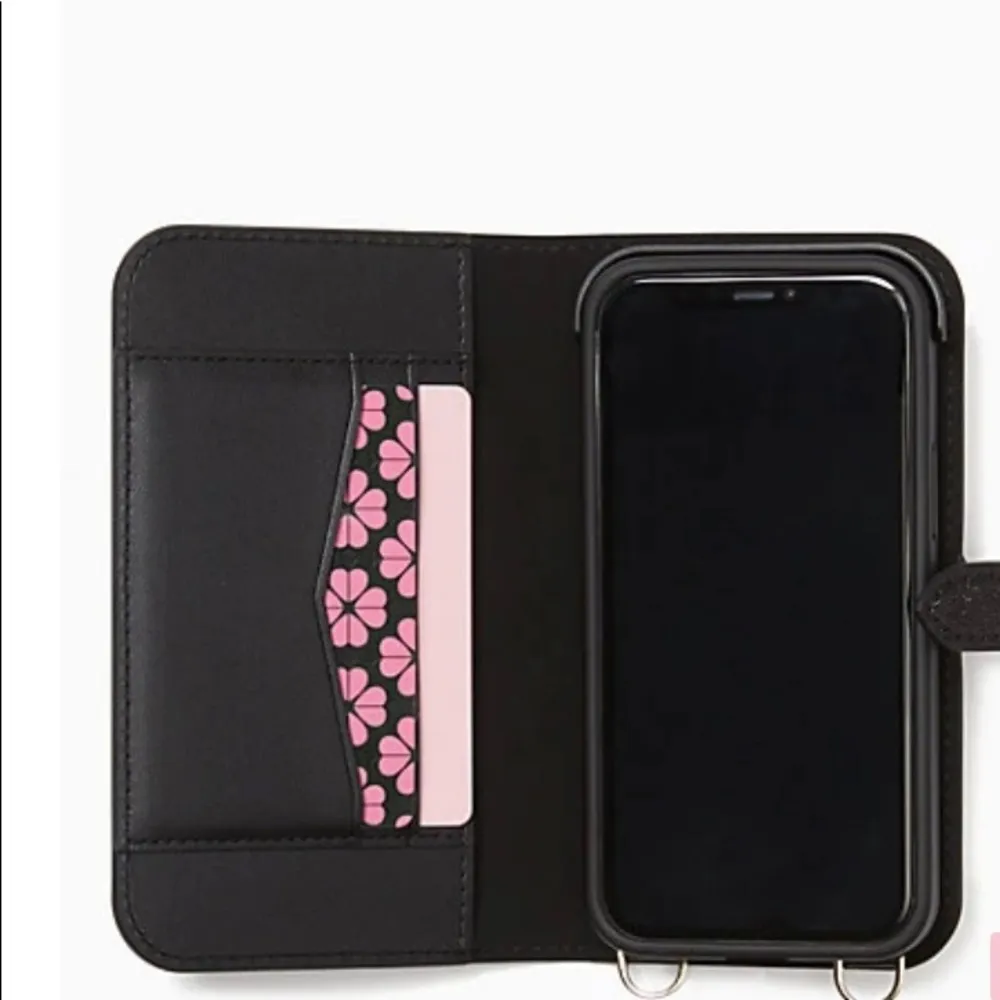 Kate Spade  Glitter iPhone 12 mini removable magnetic case/card snap Crosby - Image 6