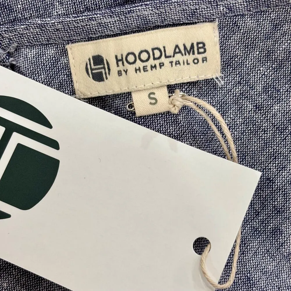 NWT Hoodlamb Size S Blue Ruffle Babydoll Sleeveless Hemp + Organic Cotton Top - Image 3