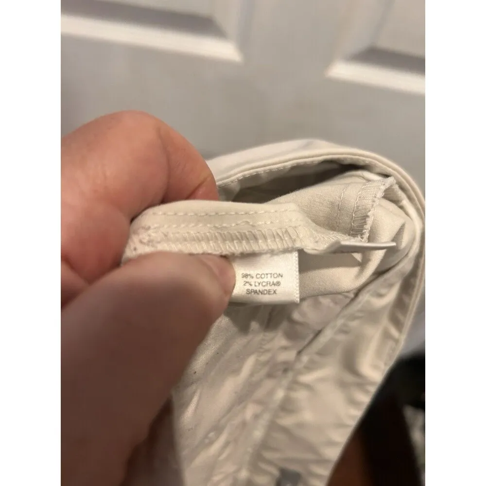 VTG Ann Taylor Women's Beige Business Casual Pants Size 12 Slacks Cotton Spandex - Image 8