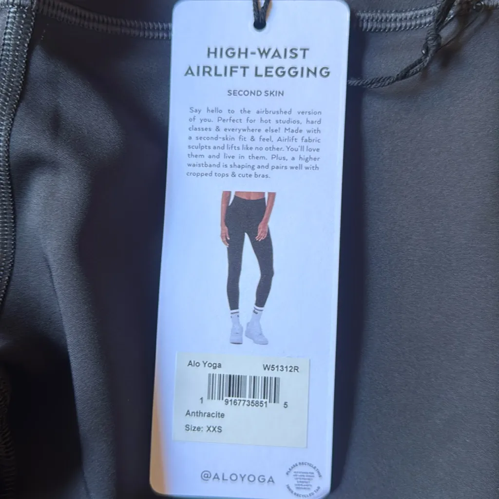 Alo High Waist Airlift Legging Anthracite - Image 2