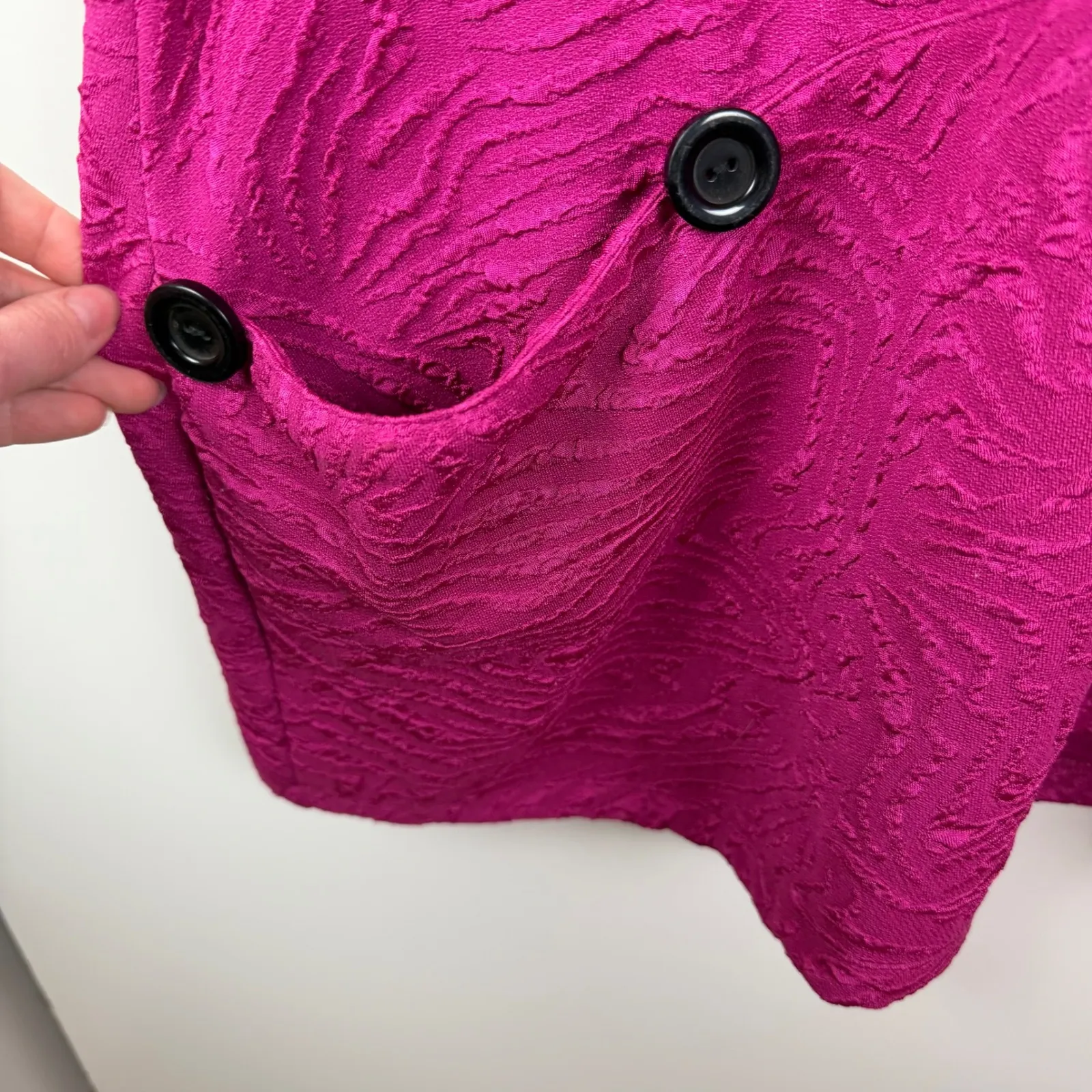 Ali Miles Pink Textured Knit Tunic Top Size 2X Artsy Lagence Boho Stretch Comfy - Image 2