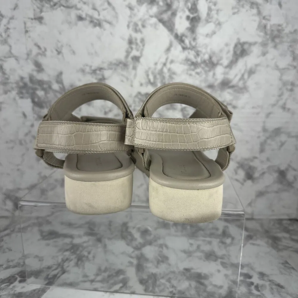 Vince Womens Carver Flatform Sport Sandal Size 7 Taupe Beige Gray Leather - Image 4