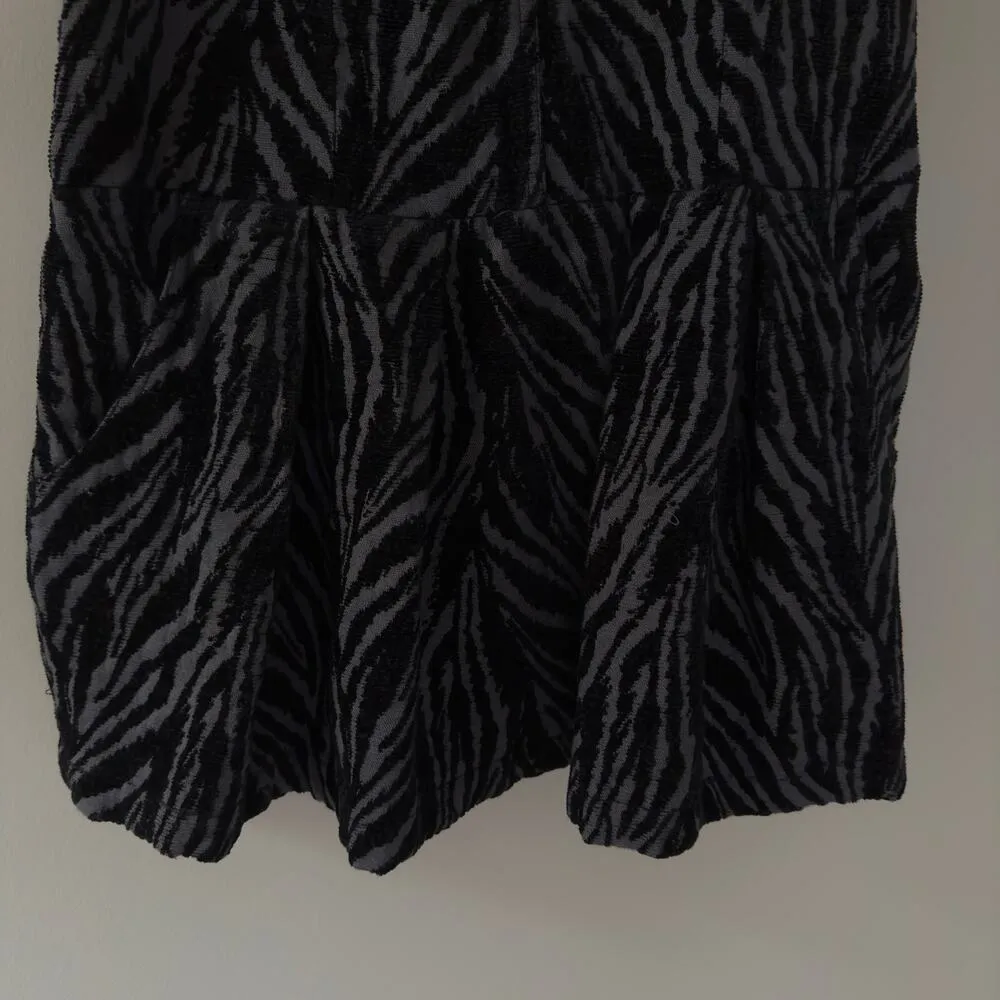 Free People Soft Chenille Zebra Stripe Mini Dress Sleeveless Zip Up Zipper Back - Image 5