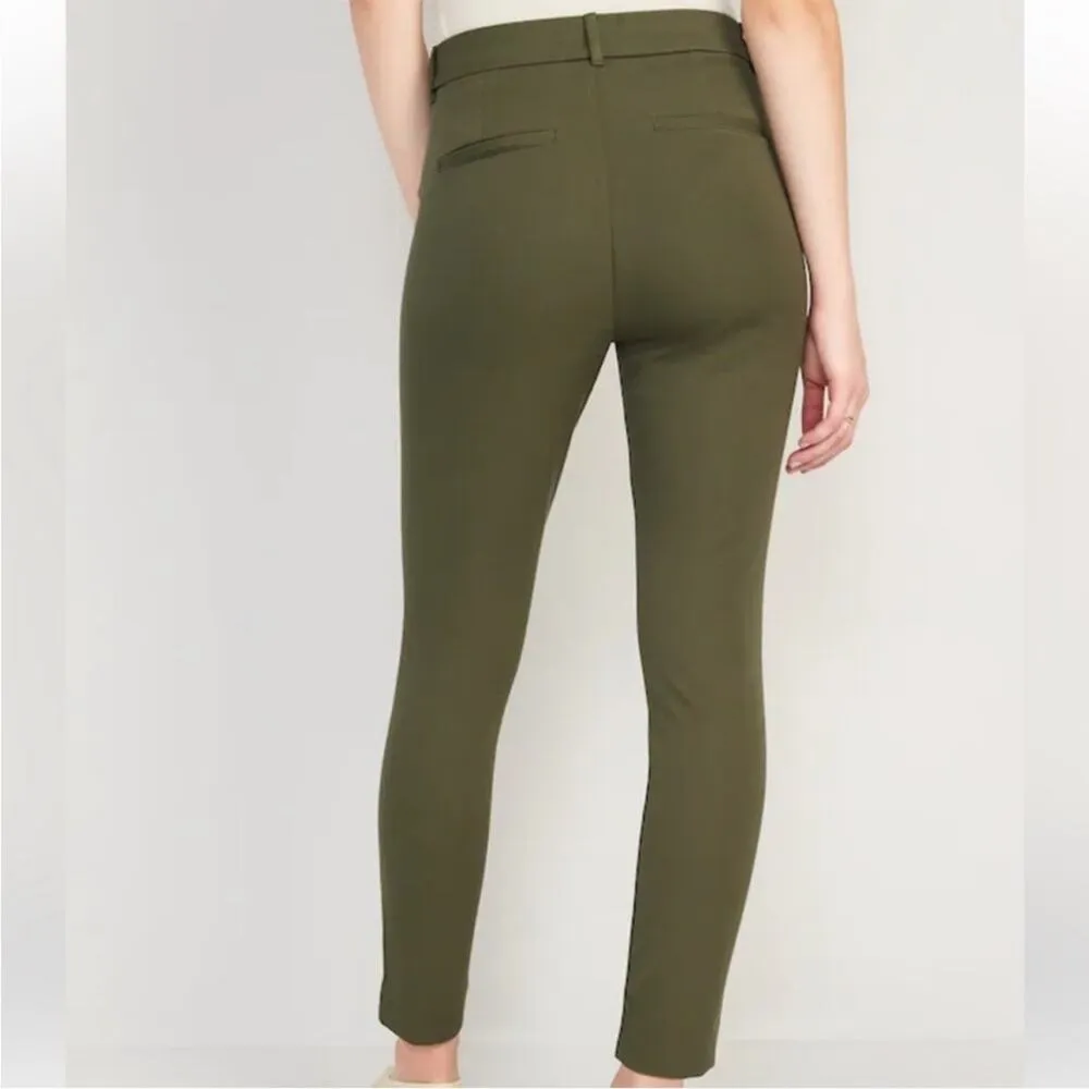 New Old Navy - High Rise Pixie Never Fade Green Ankle Pants Womens Plus 30 FLAW - Image 2