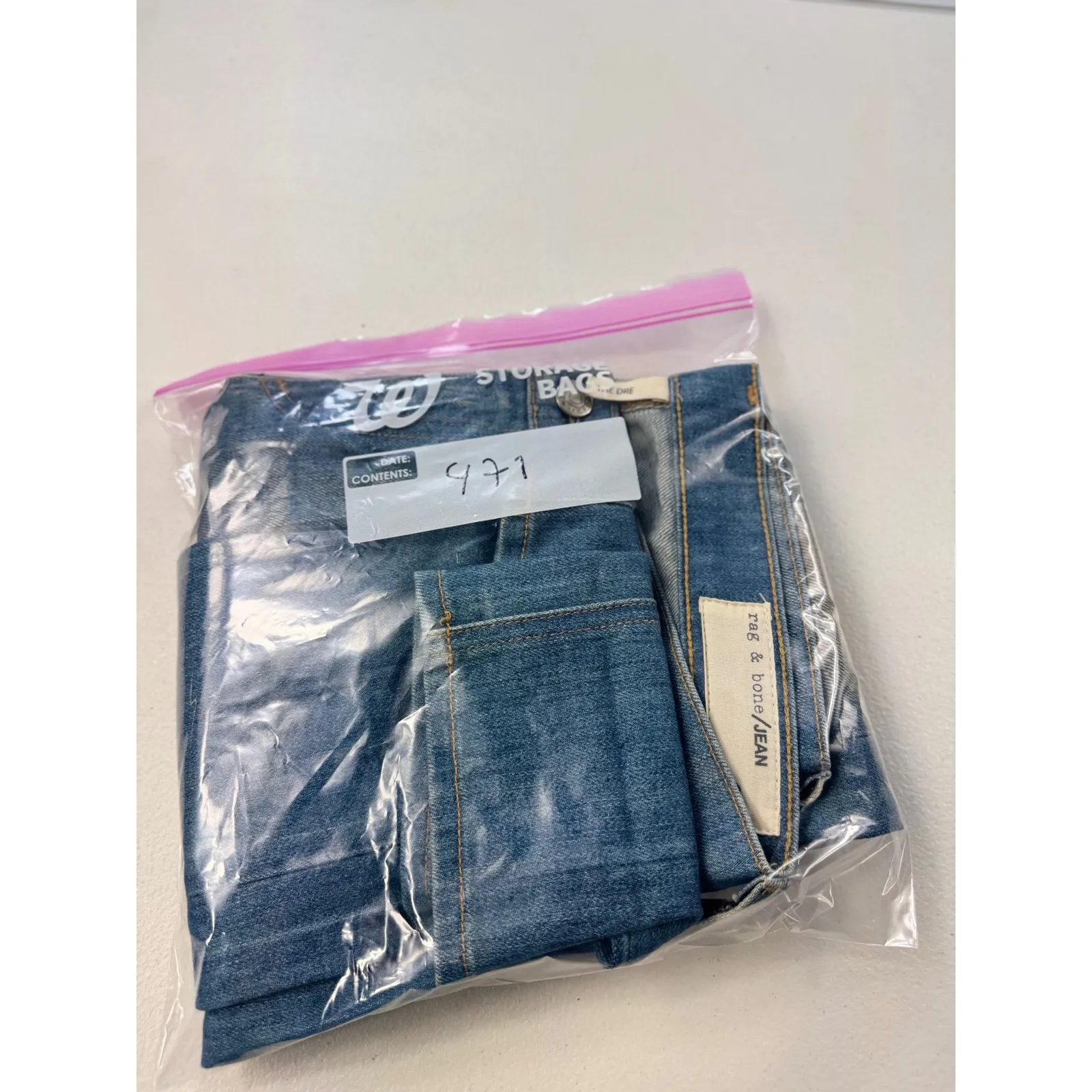 Rag & Bone The Dre Low Rise Ankle Skinny‎ Jeans Size 24 Green Cast Wash Denim - Image 12