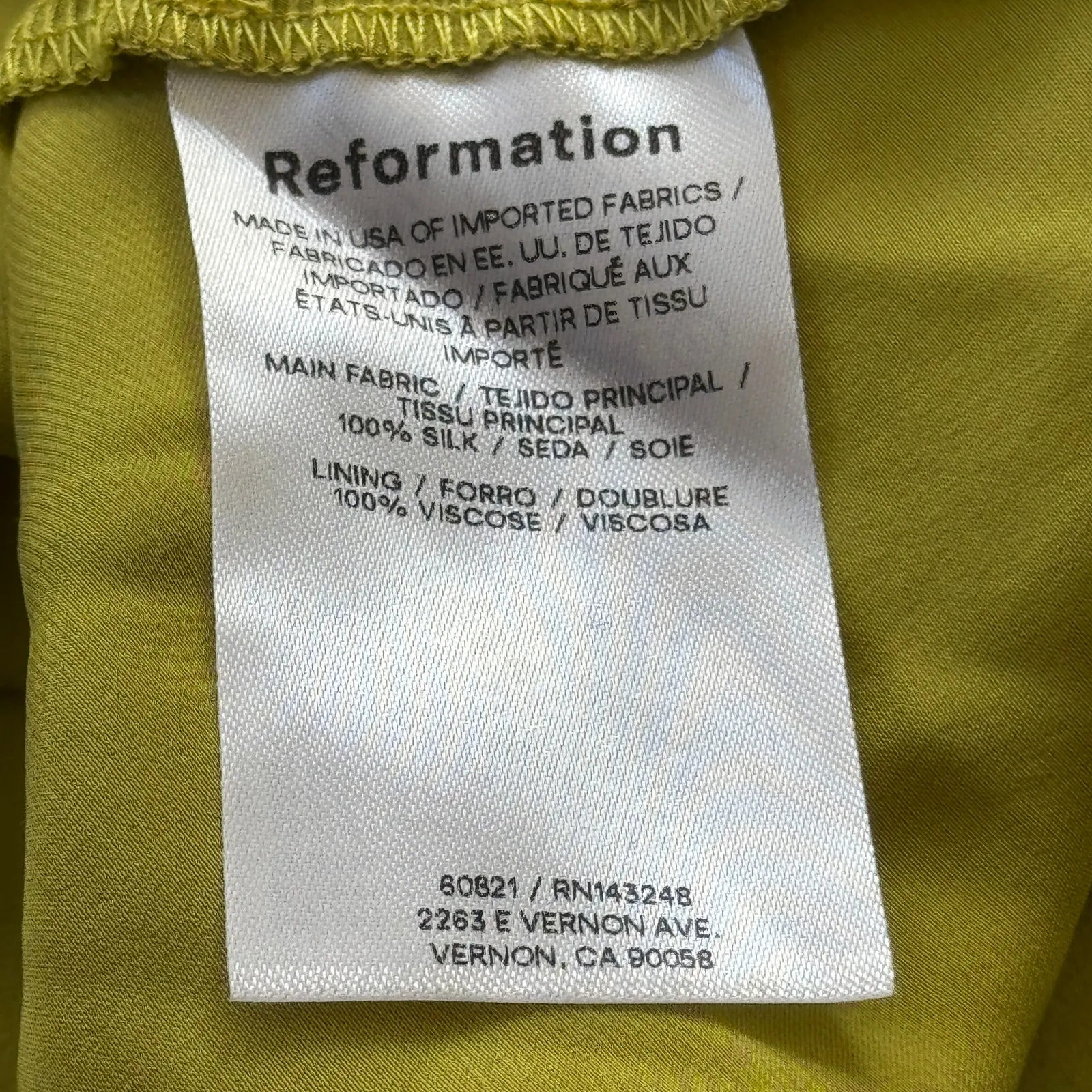 Reformation Dasha Silk Midi Dress Algae Bloom Size 4‎ NWT - Image 9