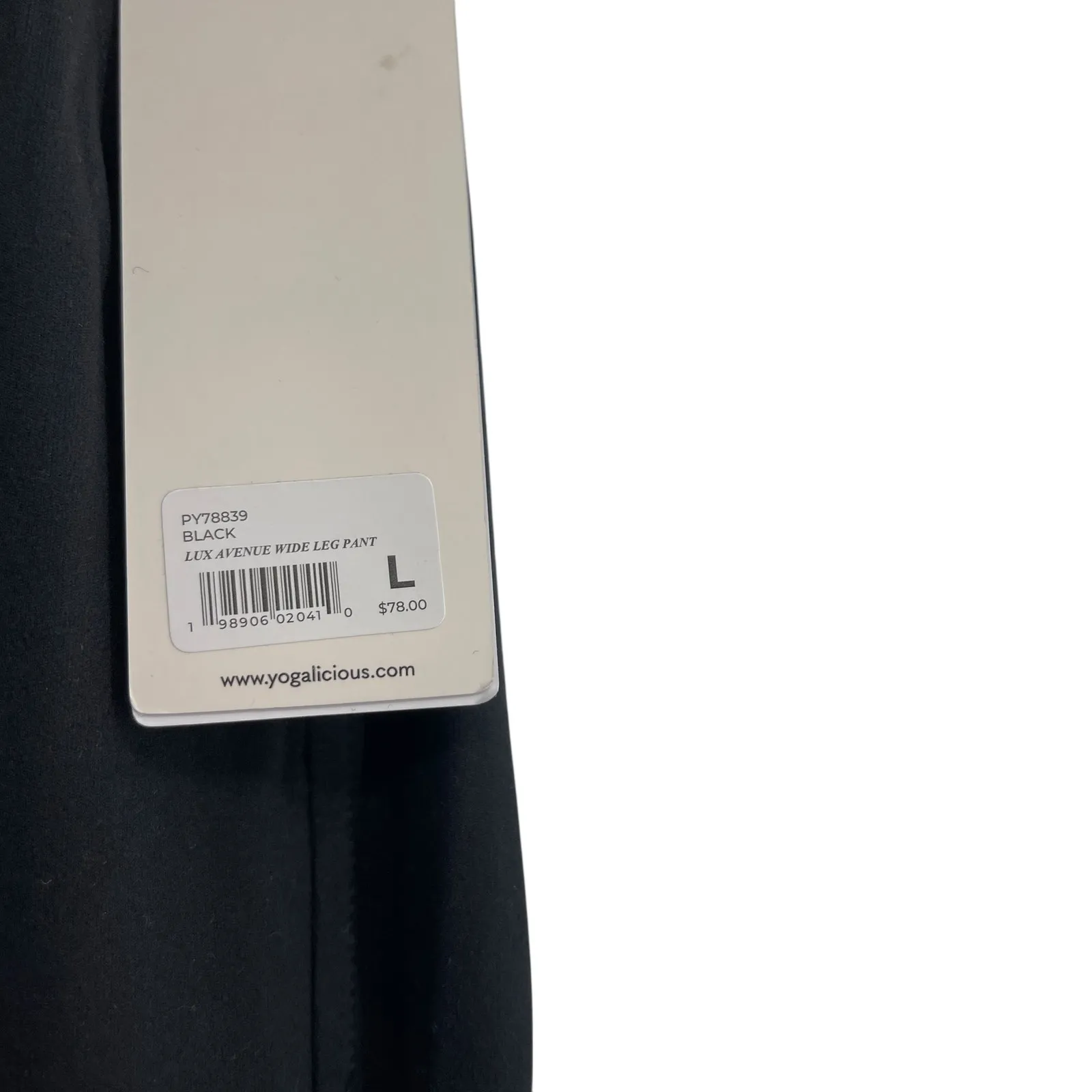 Yogalicious Lux Avenue Wide Leg Pants Black Size Large NWT - Image 5