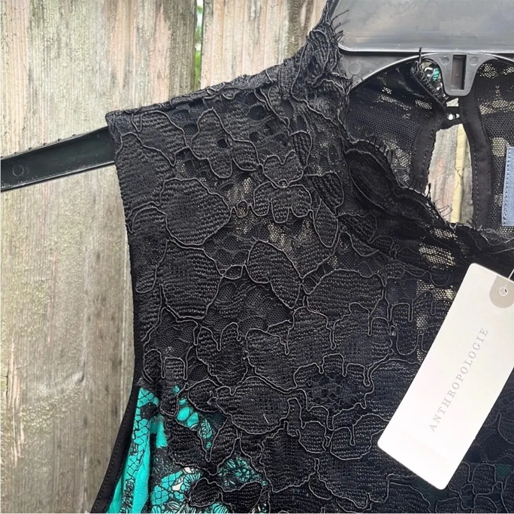NWT Anthro Maeve Black Lace Butterfly Swing Dress Size XS Retail @ $178.00 - Image 9
