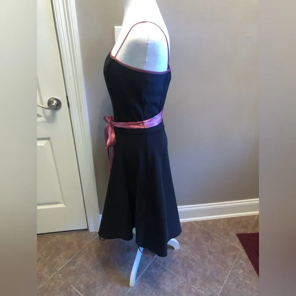 Vintage Dressy MIDI Dress from B. Smart Size 7/8 Cocktail Tea Length Black - Image 8