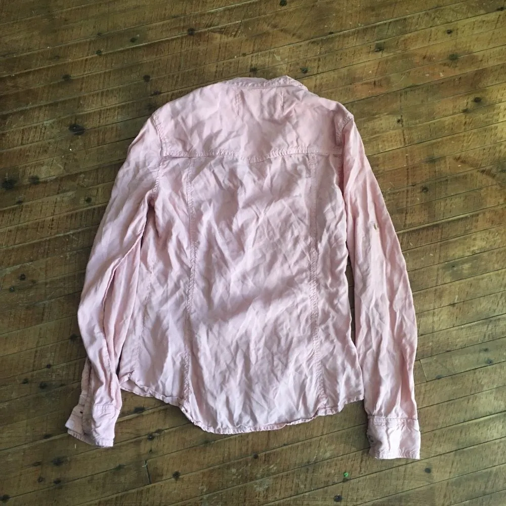 Bella Dahl pink button down western style shirt - Image 2