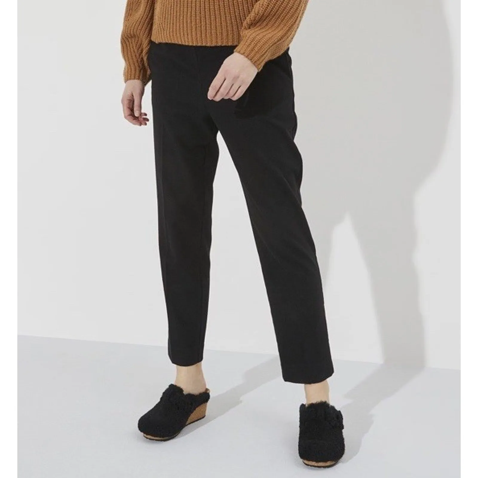 Birkenstock Papillion Black Shearling Cork Wedge Clog Mule EU 38 US 7 Wm’s NWT - Image 2