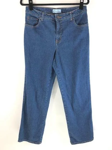 Kim Rogers Womens Jeans Straight Leg Medium Wash Stretch Size 10P - Image 1
