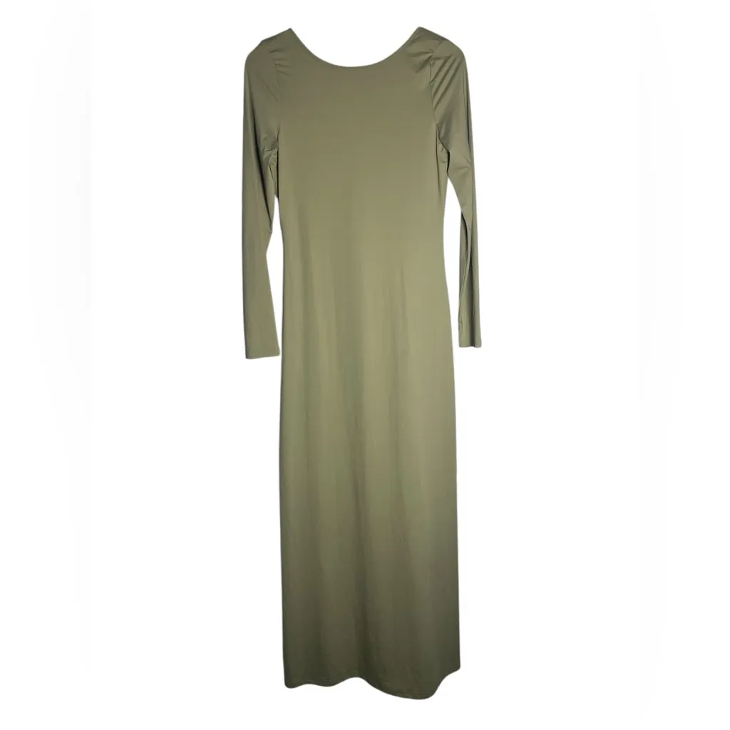 NEW Princess Polly Rain Fire Long Sleeve Maxi Dress Sage Size 6 - Image 2