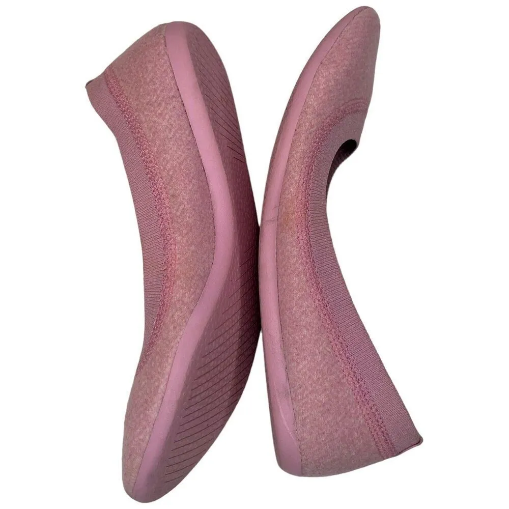 Allbirds Tree Breezers Ballet Flats Women’s Size 6 Pink Wool Slip On Comfort - Image 3