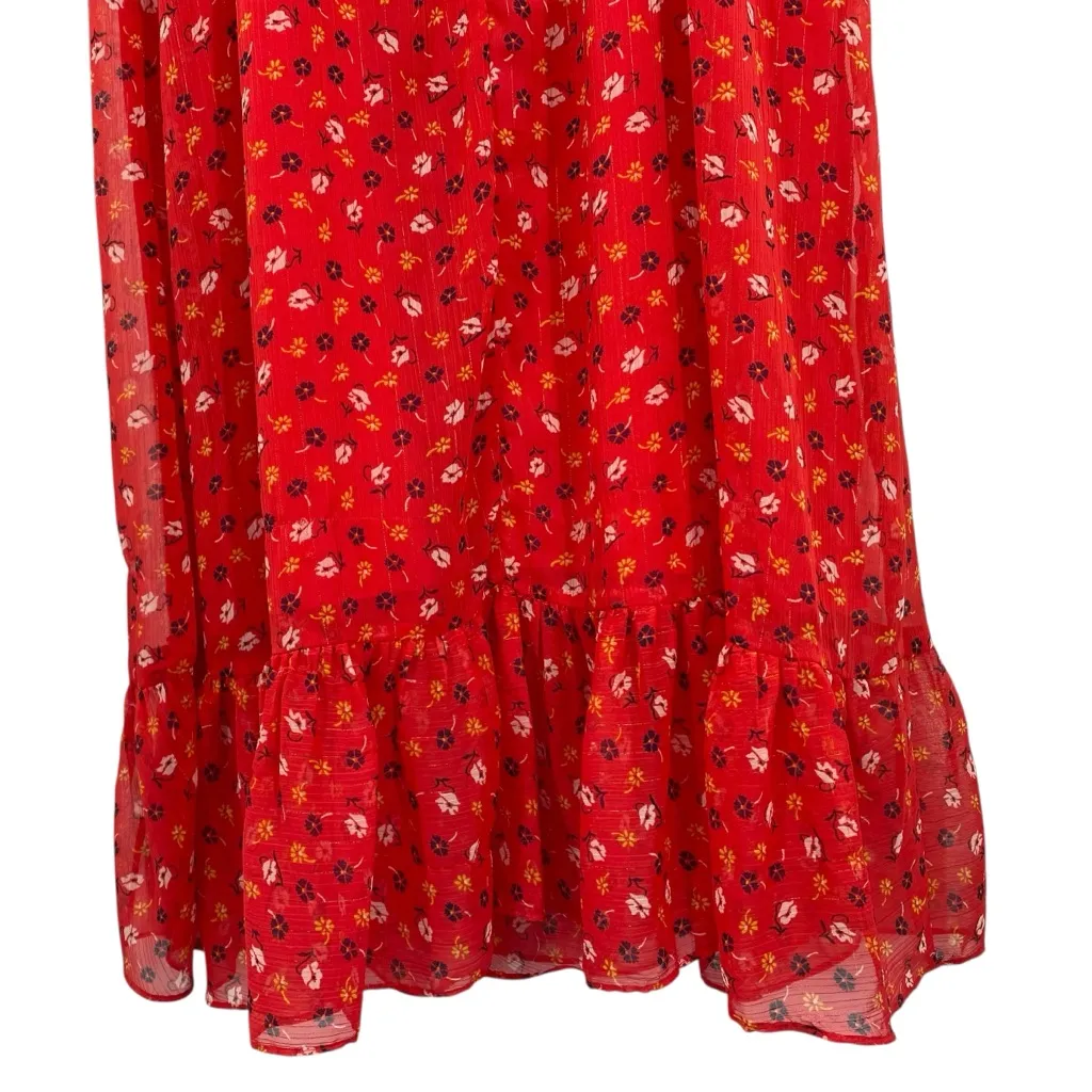 Madewell Prairie Posies Ruffle Strap Faux Wrap Dress Prairie Floral Maxi - Image 12