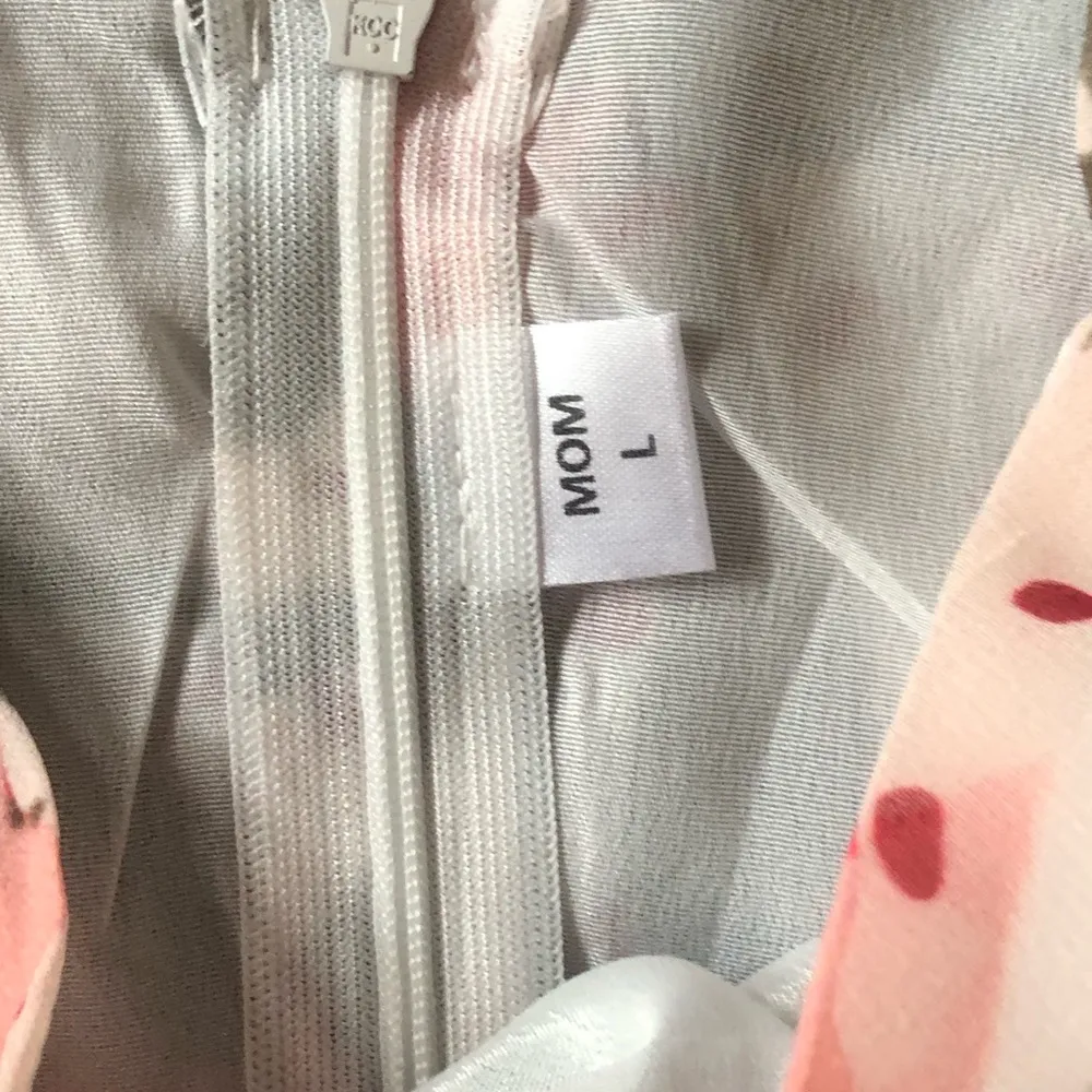 Popreal Chiffon Bow tie Shoulder Floral Dress Matching Mommy & Me Size Large Pink - Image 5