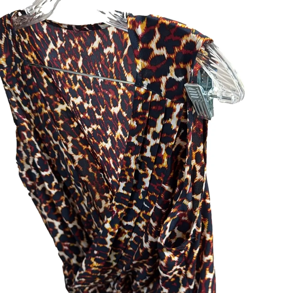 Merona Sleeveless Animal Print Wrap-style Blouse - Image 4