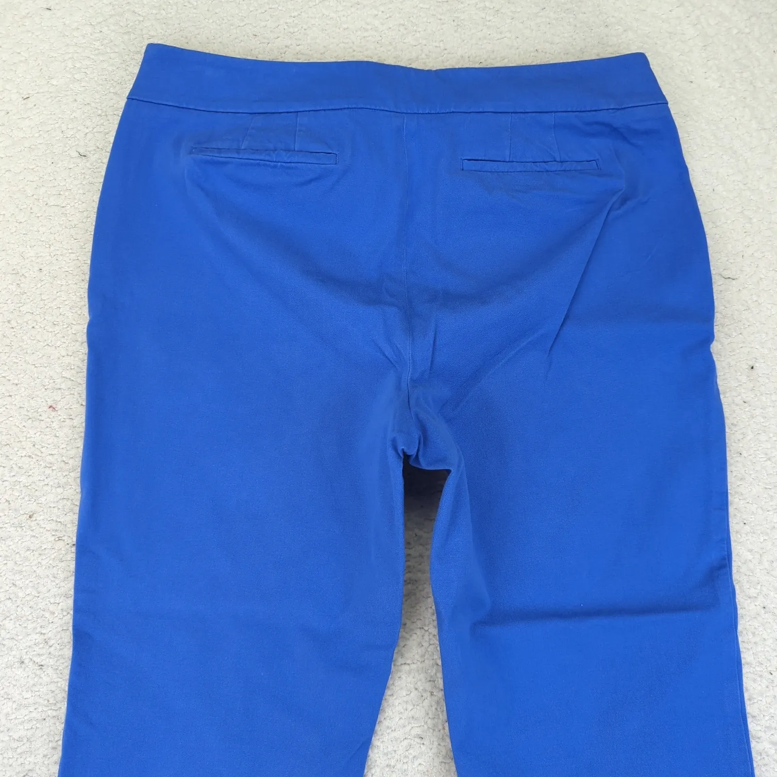 Talbots Chatham Ankle Pants Womens 14P Blue Cotton Blend‎ Career Casual - Image 5