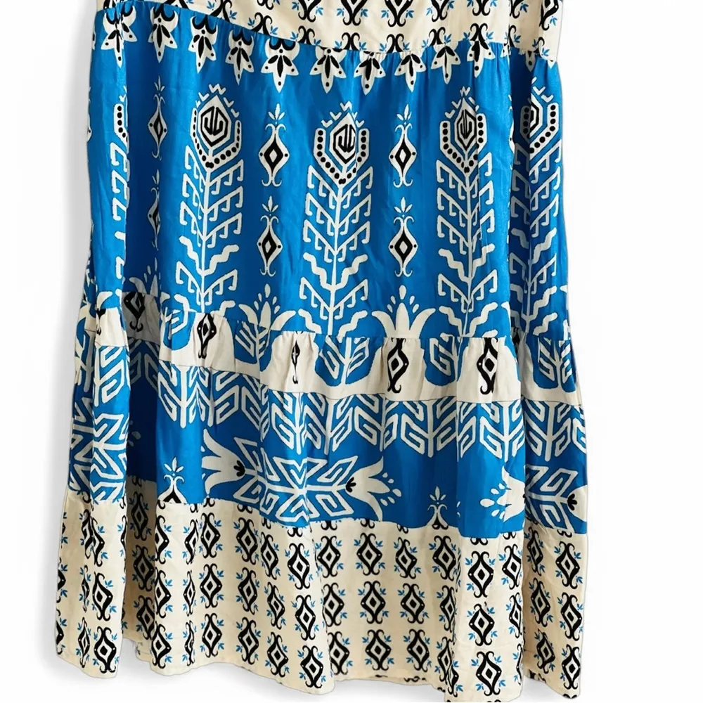 Karen MILLEN Tall Placement Print Woven Tiered Strappy Mini Dress - Image 8