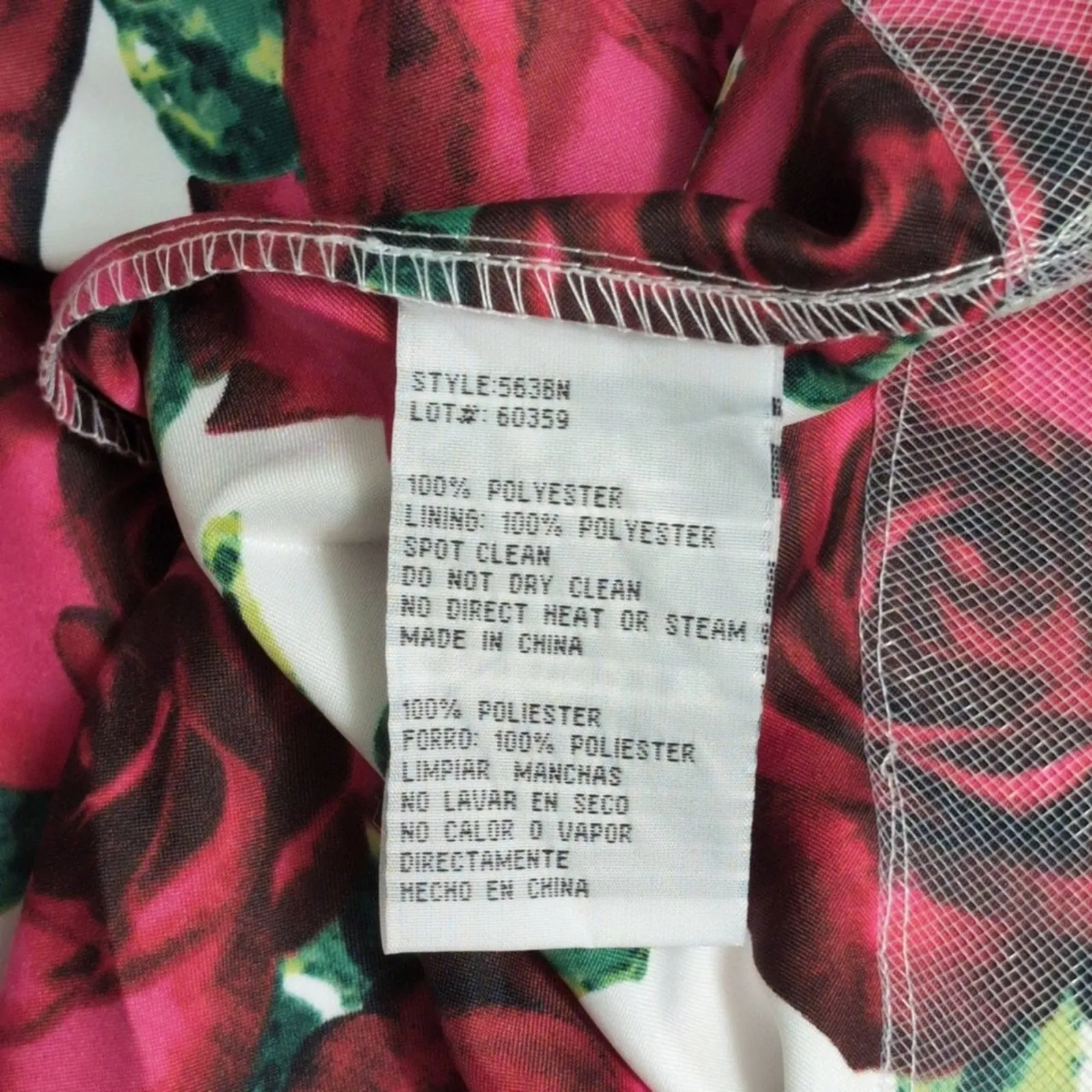 Camille La Vie White Red Rose Print Halter Neck Sleeveless Fit Flare Dress 0 - Image 9